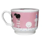 Alice In Wonderland Porcelain Mug With Lid - back view