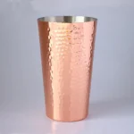 新光堂手製純銅杯正面 深色背景