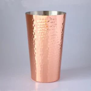 新光堂手製純銅杯正面 深色背景