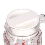 阿美LIttly My玻璃水壺蓋着白色的蓋子