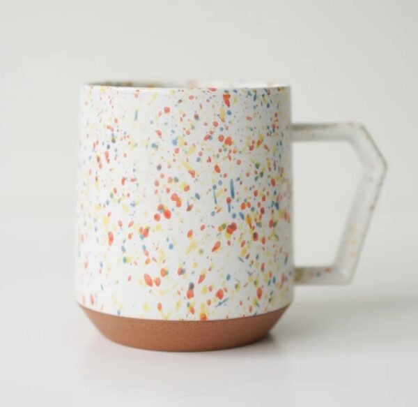 CHIPS Mug 啞光陶瓷杯 380ml - 白橙色潑墨