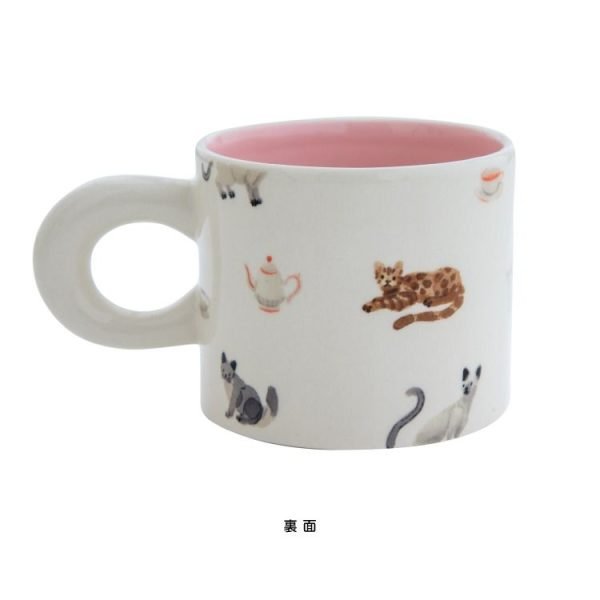 Dessin 手繪杯 - 粉紅色貓咪款式後面