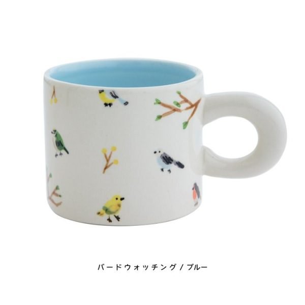 Dessin 手繪杯 - 藍色小鳥款式正面