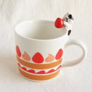 concombre 草莓蛋糕小貓杯子