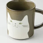 手工繪製貓咪杯灰色款