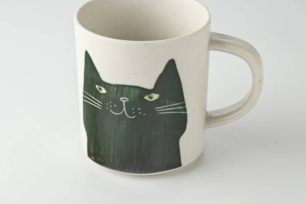 手工繪製貓咪杯白色款