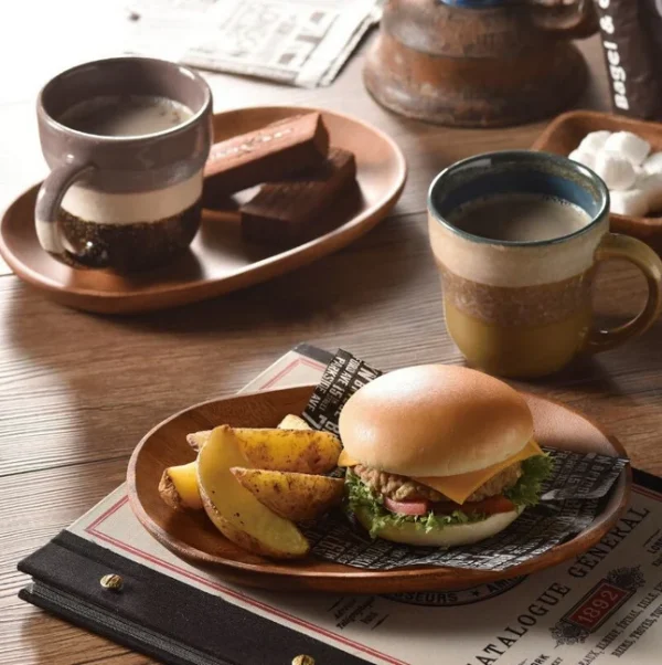 Aito 美濃燒杯與木碟2對禮盒套裝 圖2