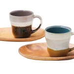 Aito Glaze Works 杯與木托盤套裝 2套
