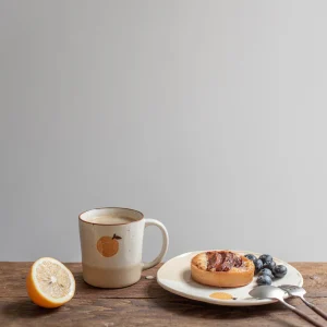 IZAWA 可愛柚子 陶瓷杯與碟子