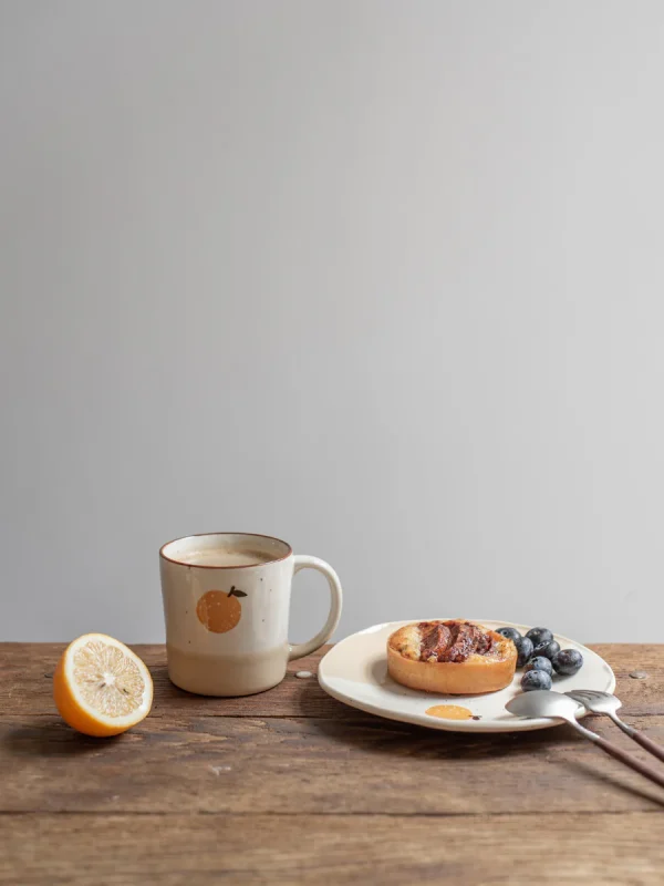 IZAWA 可愛柚子 陶瓷杯與碟子