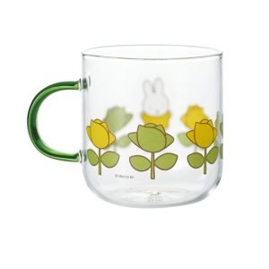 Miffy 彩色手柄耐熱玻璃杯 - 綠色 背面