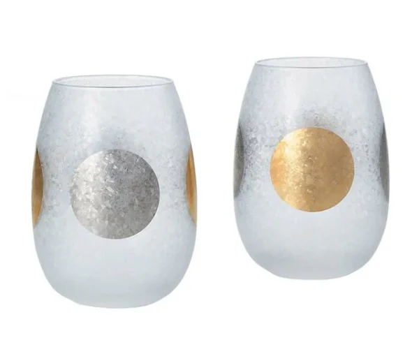 ADERIA石塚硝子金箔日月平底杯 - 2件禮盒裝