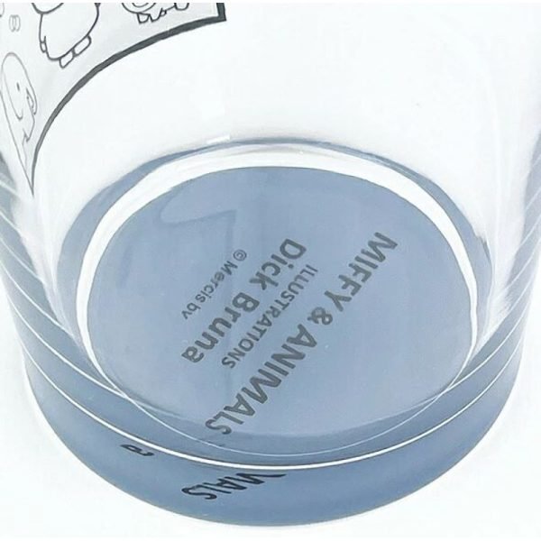 Miffy & Animals 玻璃杯 - 藍色 底部