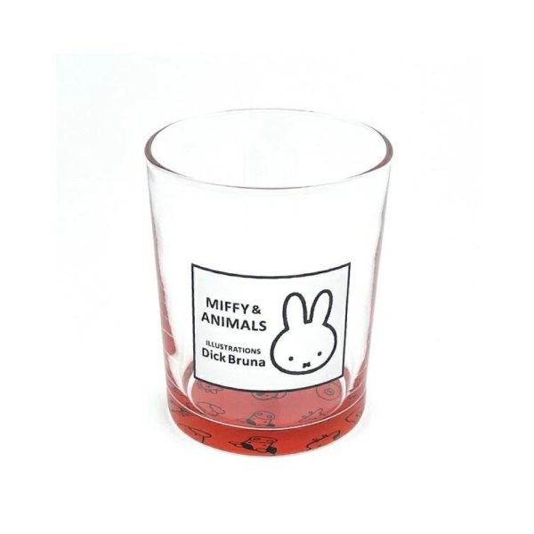 Miffy & Animals 玻璃杯 - 紅色