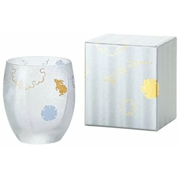 ADERIA石塚硝子雪兔矮身杯與包裝盒