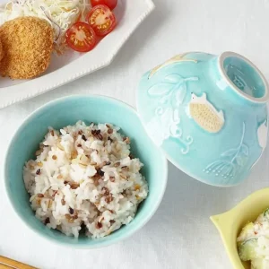 Yoshizawa 益子燒森林動物飯碗