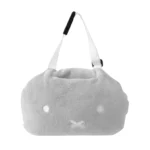 Miffy 米菲 車用掛式絨毛紙巾套 灰色 正面