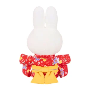 Miffy 橙紅色和服公仔 背面白色背景圖