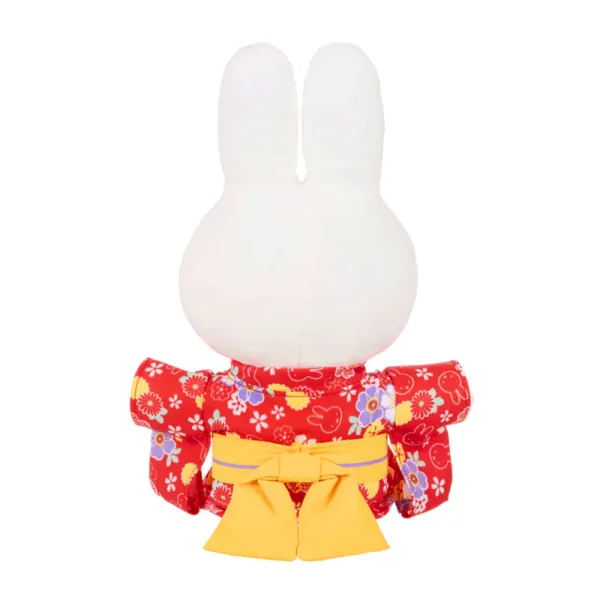 Miffy 橙紅色和服公仔 背面白色背景圖