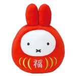 Miffy 紅色達摩公仔 S碼款正面白色背景圖。