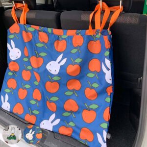 MIFFY 米菲 汽車後座懸掛式收納袋掛在兩個汽車座位的椅背上
