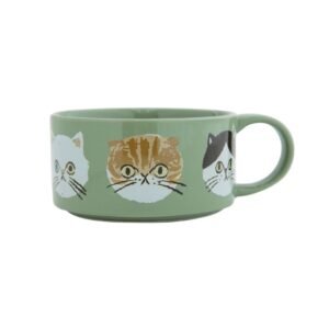 首頁 9 CDF ètendue I LOVE CAT!貓咪湯杯 綠色款正面