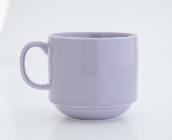 紫色CDF ètendue I LOVE CAT！貓咪面圖案可堆疊陶瓷杯後面