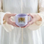 雙手捧着紫色CDF ètendue I LOVE CAT！貓咪面圖案可堆疊陶瓷杯 pic.2
