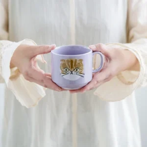 雙手捧着紫色CDF ètendue I LOVE CAT！貓咪面圖案可堆疊陶瓷杯 pic.2