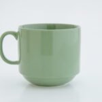 綠色 CDF ètendue I LOVE CAT！貓咪面圖案可堆疊陶瓷杯後面