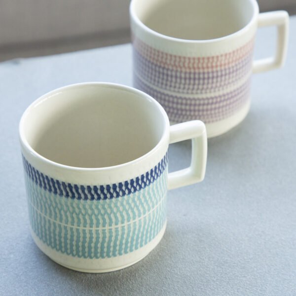 日本製 Tetote 美濃燒情侶杯 (正面・頂視角度)