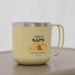 CAPTAIN STAG × Disney 不鏽鋼真空保溫杯－Winnie the Pooh（正面，檯面展示）