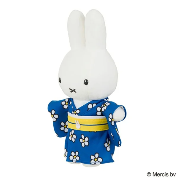 Miffy 藍色和服公仔（側面） | Miffy Blue Kimono Plush – Side View