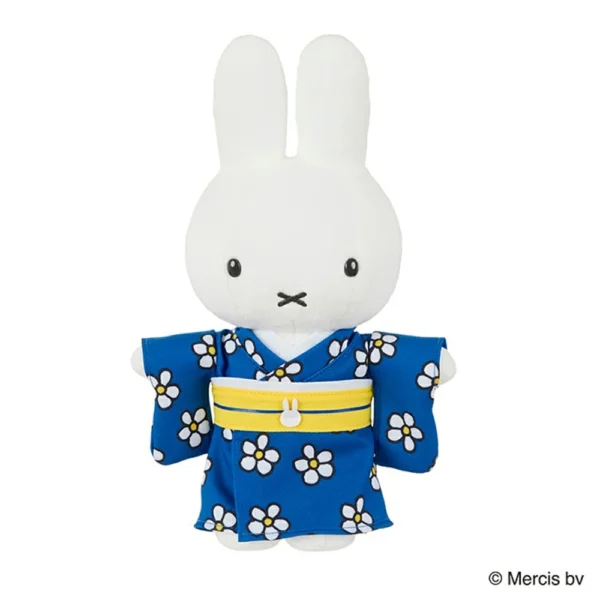 Miffy 藍色和服公仔（正面） Miffy Blue Kimono Plush – Front View