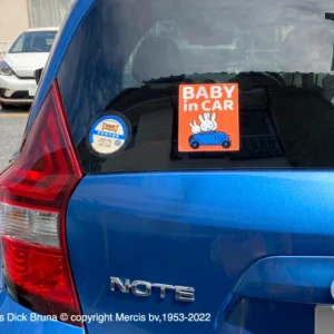 日本製 Miffy 車用貼紙（Kids in Car・車內展示） | Made in Japan Miffy “Kids in Car” Car Sticker – In‑Car Display