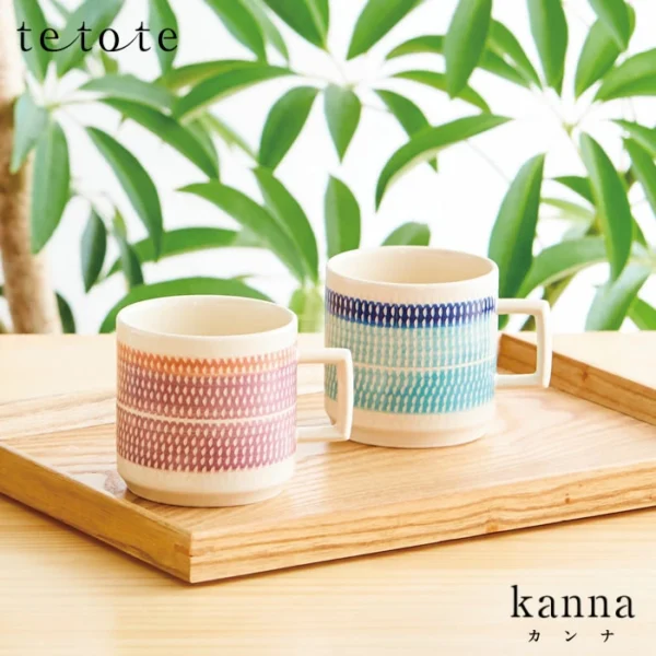 日本製 Tetote 美濃燒情侶杯（木製托盤陳列）