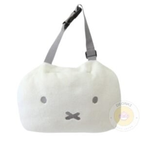 Miffy 米菲 車用掛式絨毛紙巾套｜白色