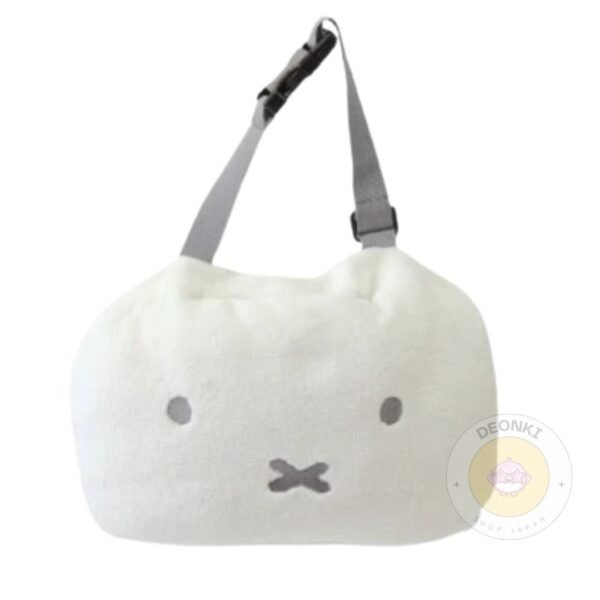 Miffy 米菲 車用掛式絨毛紙巾套｜白色